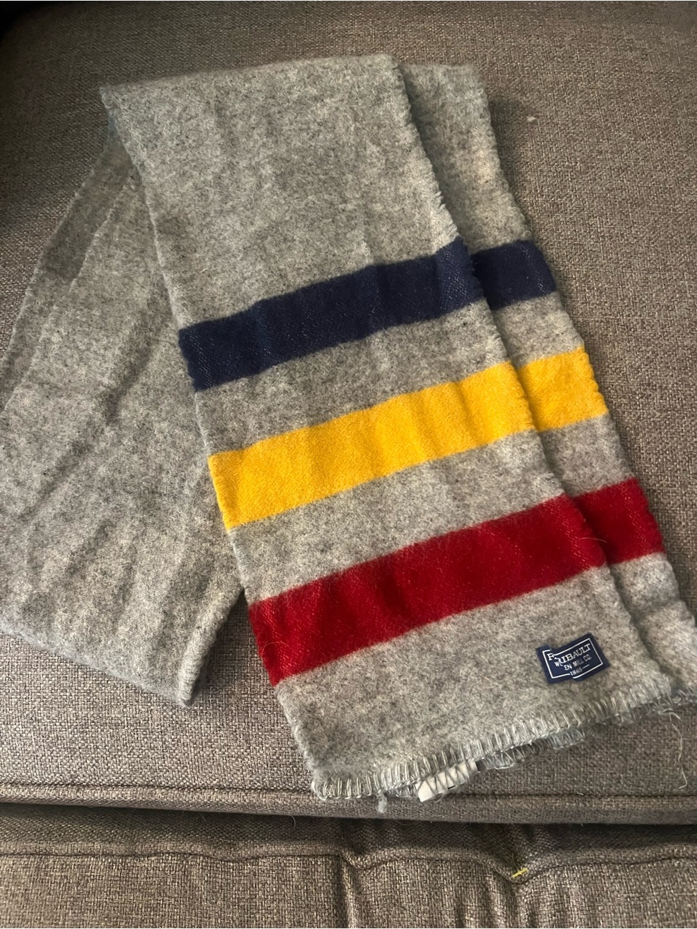 Faribault Woolen Mill Co. Striped Wool Scarf